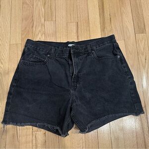 Black Denim Women's Shorts